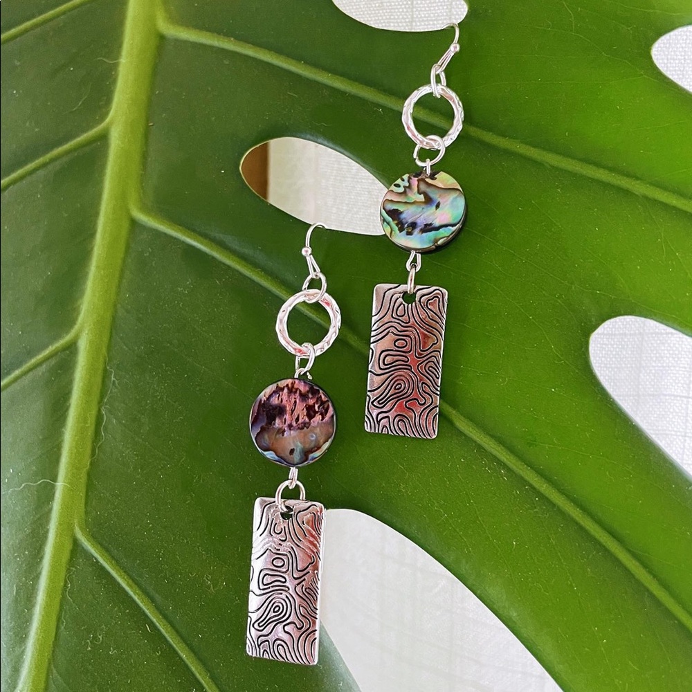Handmade Earrings | Abalone & misc metals